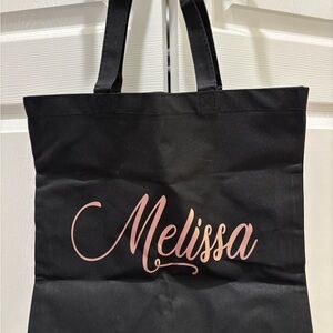 Melissa Black and Pink Tote Bag